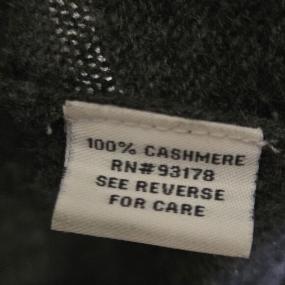 Belle France 100% Cashmere Charcoal Gray Open Front Cardigan Sweater Size M - Picture 6 of 6